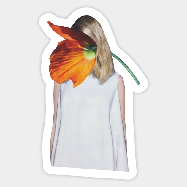 The Flower Girl Sticker by Luca Mainini